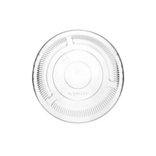 Dekiel do kubka PLA płaski bez otworu śr.96mm VEGWARE, biodegradowalny op. 50 sztuk