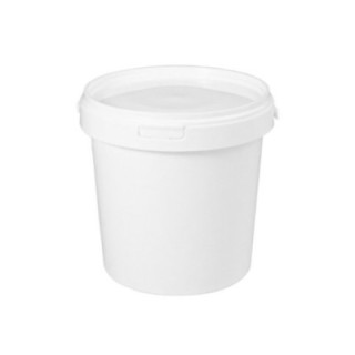 W01 Wiaderko 1L białe + pokrywka op.100 kpl. WL-1