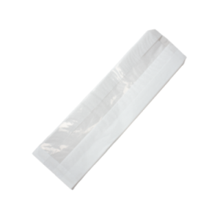 Torba biała z okienkiem 350x100x60+90PPmm, gramatura: 31+9PEg/m2, op.1000szt