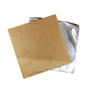 Arkusze aluminiowe 30x30cm op.1000szt. papier brązowy+aluminium, gramatura 55g/m2, 4,92 kg. TnP (55088)