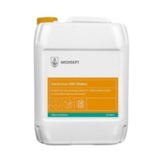 MEDICLEAN MC550 Shine Clean 5l Preparat do maszynowego płukania i nabłyszczania naczyń w zmywarkach gastronomicznych ph3