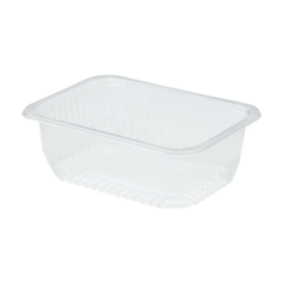 T T 187/137/1 H63 R poj.zgrzew op.660szt poj. 1100ml wysokość 6,3 cm bezbarwny, niedzielony, żebrowany (G 017321)