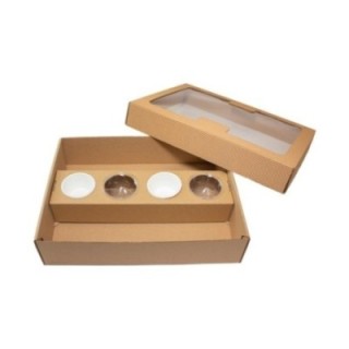 Pudełko cateringowe Party Box wkładka na 4 sosy do pudełka o długości 315mm, op.50szt. TnG