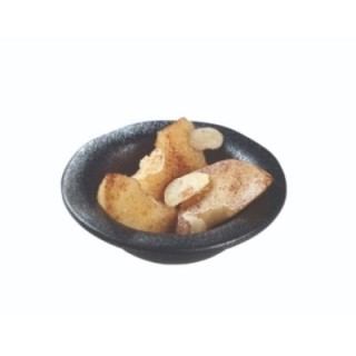 Finger food porcelana talerzyk okrągły fi.75mm czarny, op.12szt. (k/16)