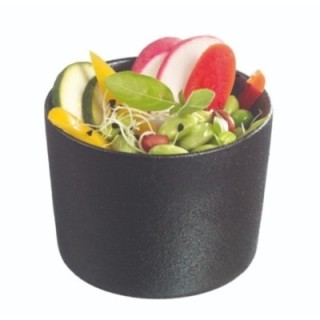 Finger food porcelana pucharek okrągły fi.75mm czarny, op.12szt. (k/8)