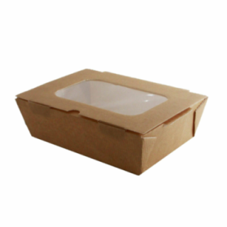Pudełko brązowe sałatkowe 1500ml 185x125x60mm op.110szt z okienkiem