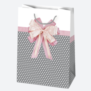 Torebki ozdobne T8 ogólne zestaw 48 38/29cm, op.10szt. (kokardy) (k/20)