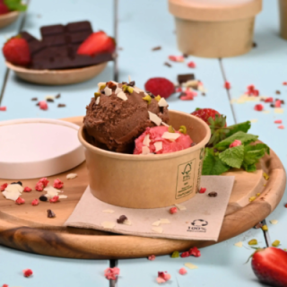 Miseczka PAP/DSP fi.92mm do lodów 180ml kraft op.50szt. (k/20)