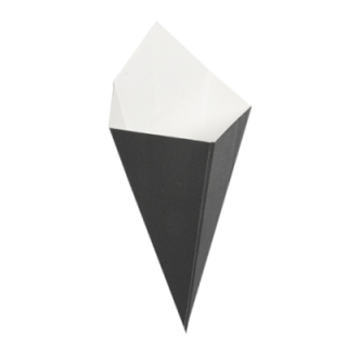 Pudełko FRYTKI ROŻEK mały 100g CZARNY op. 200szt. (k/8)