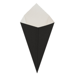 Pudełko FRYTKI ROŻEK mały 250g CZARNY op. 200szt. (k/6)