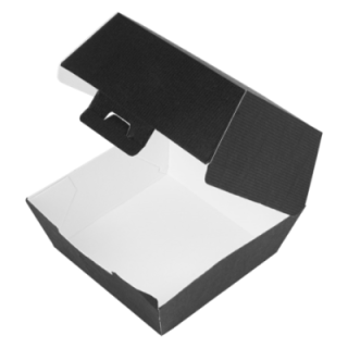 Pudełko HAMBURGER CZARNY DUŻY op.50szt. 144x136x92mm (k/10)