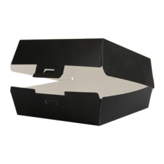 Pudełko HAMBURGER CZARNY MEGA op.50szt. 176x168x78mm (k/6)