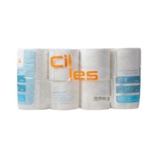 Papier toaletowy 27,5m biały, celuloza, 3W, op.8 rol. Cilles (wor./8op.)