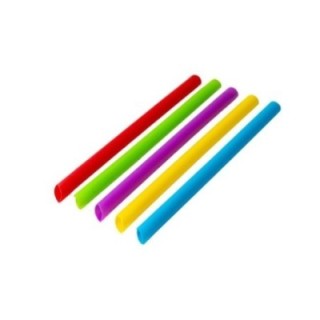 Słomki PP śr.12mm dł.23cm MIX kolor Bubble tea ścięte op.100szt (k/16) TnP WIELORAZOWE