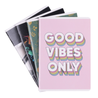 Zeszyt A5 w kratkę 60k GIMBOO mix wzorów - miękka okładka