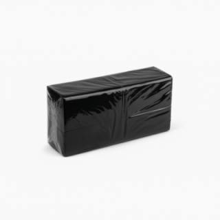 Serwetki 33x33cm, 1/8, 2W czarne, op.250szt. (k/8)