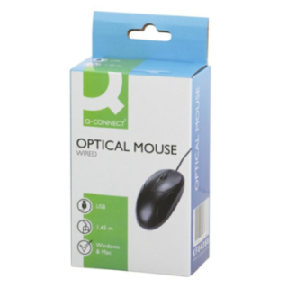 Myszka komputerowa Q-CONNECT, przewodowa, czarna op. 1szt.