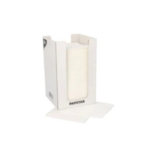 Serwetki 20x20 2W koktajlowe 1/4 białe op.100szt. w dozowniku