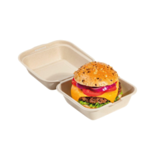 MENUBOX trzcina hamburger op.50szt. 156x174x82mm (k/10) PFAS Free