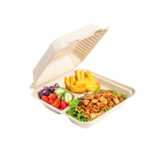 Menubox trzcina średni trójdzielny op.50szt. 220x200x78mm (k/4) PFAS Free