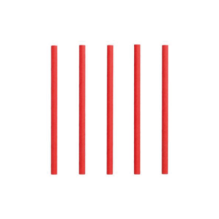 Słomki papierowe śr.7mm dł 15cm czerwone op.200szt. (k/8)