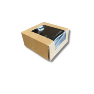 SUSHI box 10x10x4,5cm op.50szt. kraft/czarny