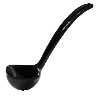 Chochla do sosów z melaminy czarna 40 ml