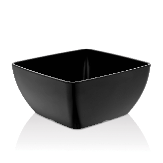 Miska kwadratowa Metro z melaminy, czarna, 125x125x(h)65 mm