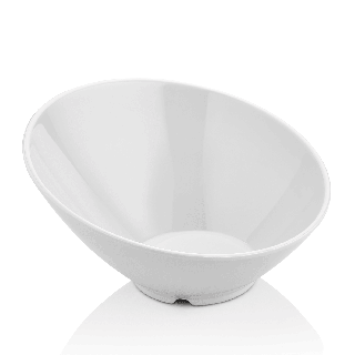 Miska skośna Metro z melaminy, biała, 233x(h)125 mm