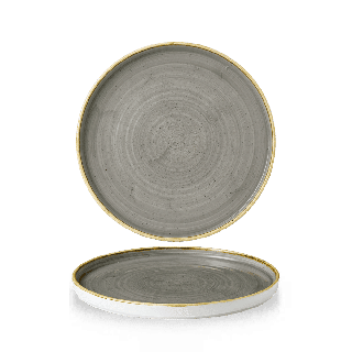 Talerz płytki z rantem Stonecast Peppercorn Grey 210 mm