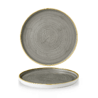 Talerz płytki z rantem Stonecast Peppercorn Grey 260 mm