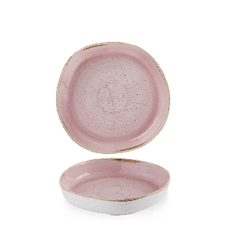 Talerz organiczny z wysokim rantem Stonecast Petal Pink, 200mm
