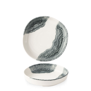 Talerz organiczny z wysokim rantem Tide Black, 200mm