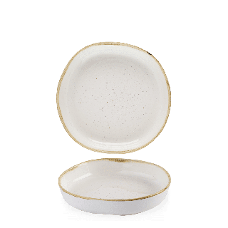 Talerz organiczny z wysokim rantem Stonecast Barley White, 200mm