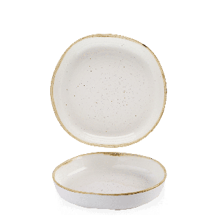 Talerz organiczny z wysokim rantem Stonecast Barley White, 230mm