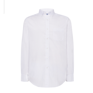 Koszula Męska Biała - Długi rękaw - JHK