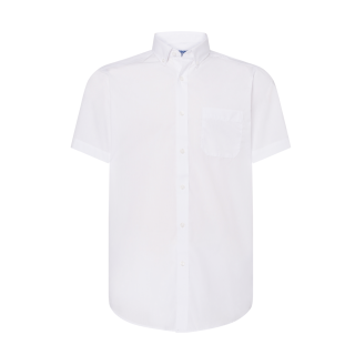 Koszula Męska Biała - Krótki rękaw - JHK